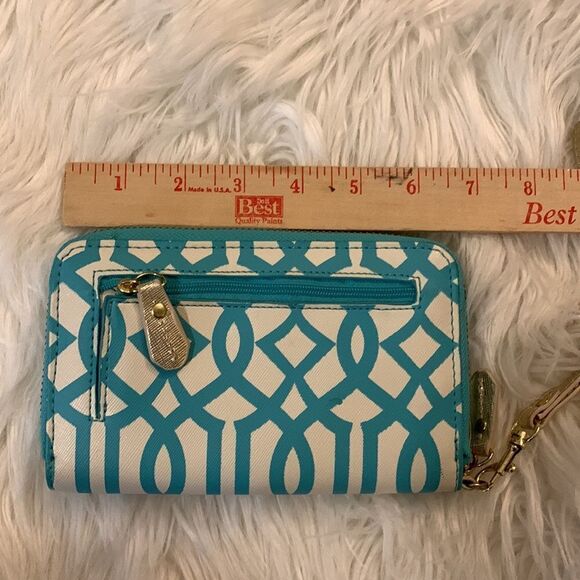 Kate Landry teal wristlet/wallet.  NWOT - Picture 3 of 7